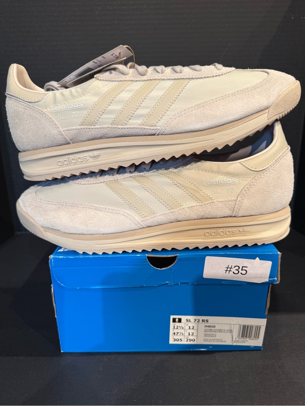 Adidas SL 72 Men's Cream/Off-White Retro Runner size 12.5M